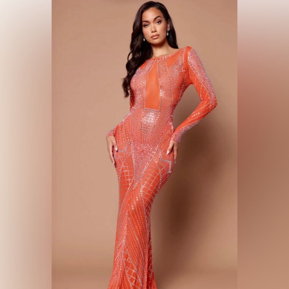Fashion Nova Met At The Gala Embellished Maxi Dress